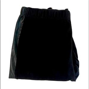 High Waisted Faux Leather Detail Leggings